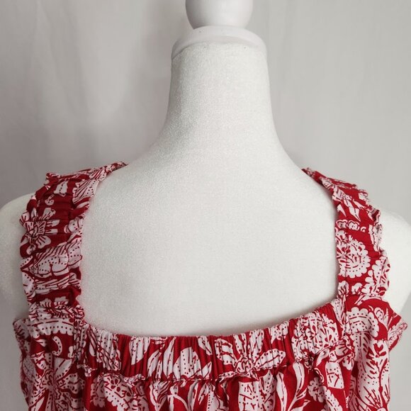 Loft Paisley Ruched Strap Cami, Size Large - Picture 9 of 13
